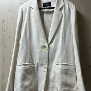 흰색 화이트 린넨 블레이저 자켓 가내스라 미뉴에트 라이