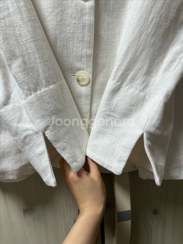 흰색 화이트 린넨 블레이저 자켓 가내스라 미뉴에트 라이--1
