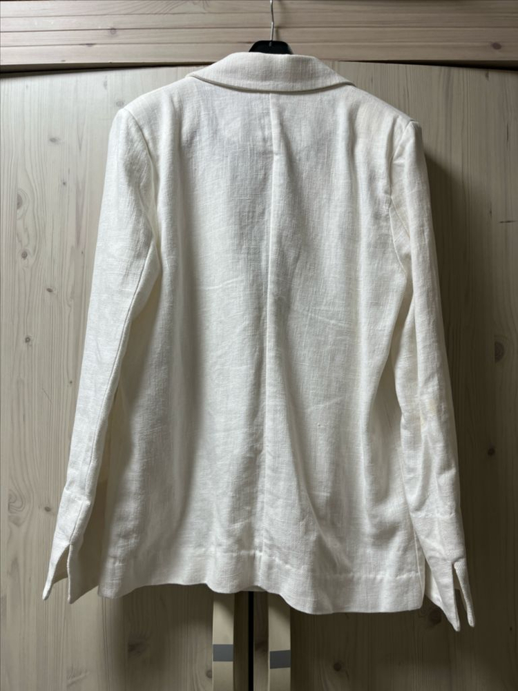 흰색 화이트 린넨 블레이저 자켓 가내스라 미뉴에트 라이--2