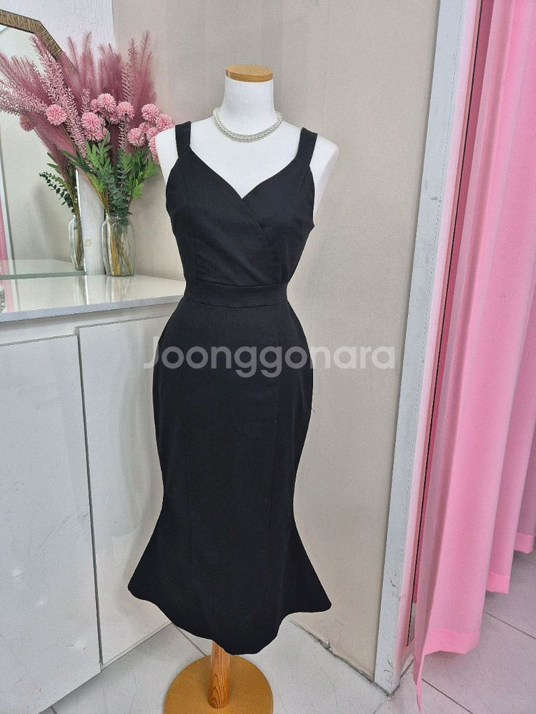 머메이드 라인 뷔스티에 볼륨 롱원피스ㅡ무배--5