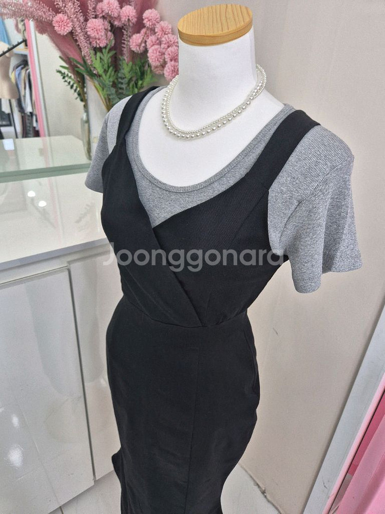 머메이드 라인 뷔스티에 볼륨 롱원피스ㅡ무배--7