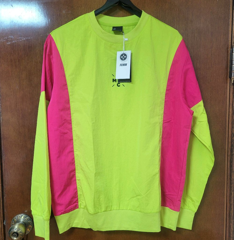 fcmm 컬러블럭 레트로 윈드브레이커 네온 L 바람막이 이미지