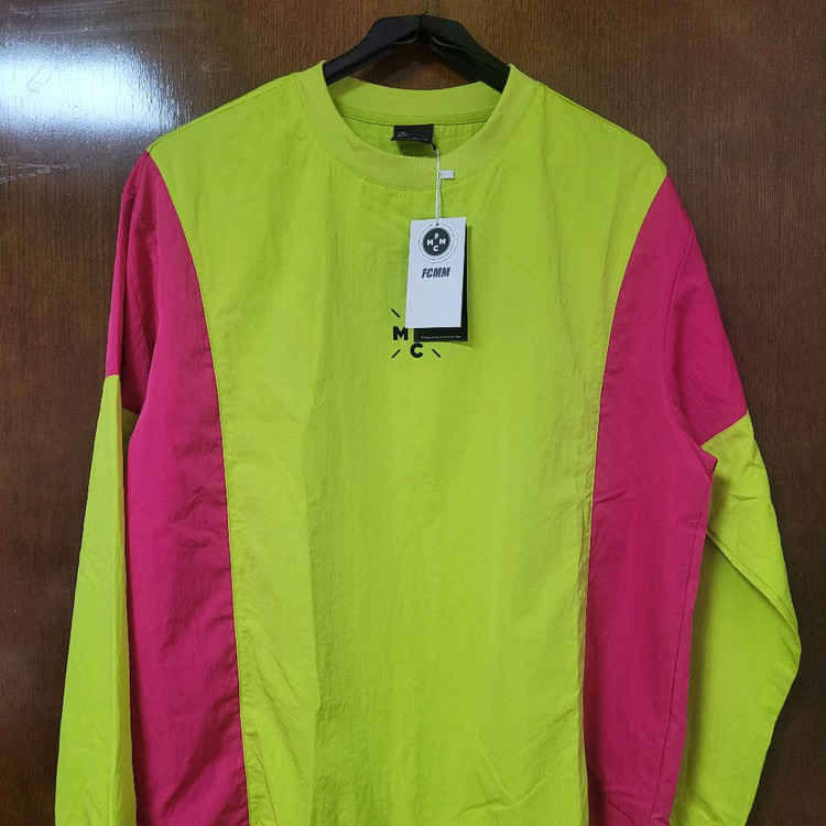 fcmm 컬러블럭 레트로 윈드브레이커 네온 L 바람막이 이미지