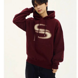 소라노 버건디 후드티 L 사이즈표 첨부