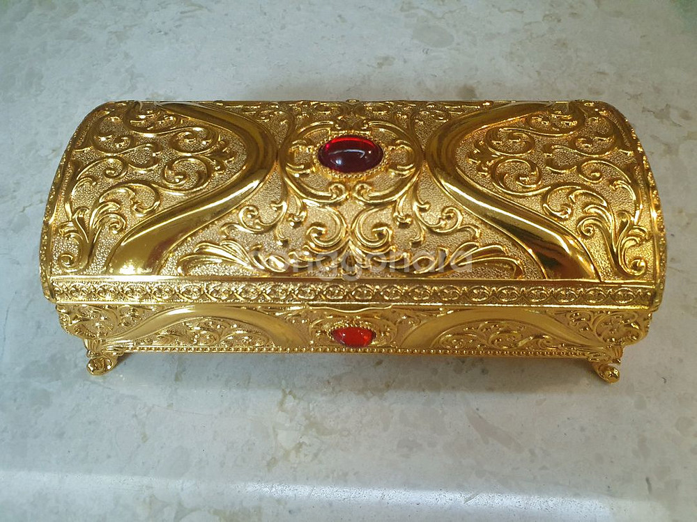 골드 빈티지 보석 장신구 보관함--0