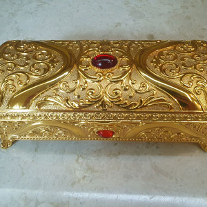 골드 빈티지 보석 장신구 보관함