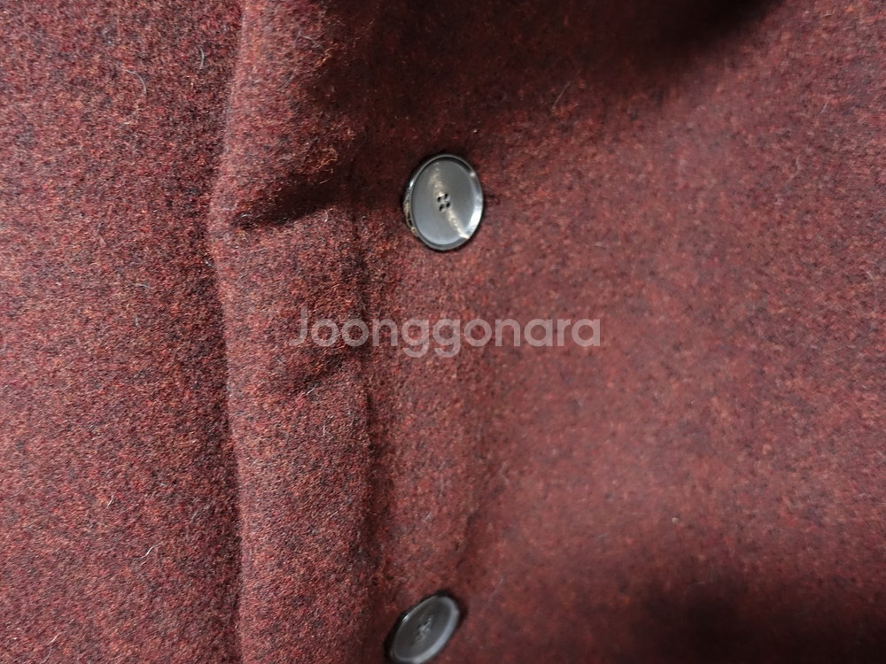 랑방 런웨이 버건디 울 알파카 오버핏 코트--4