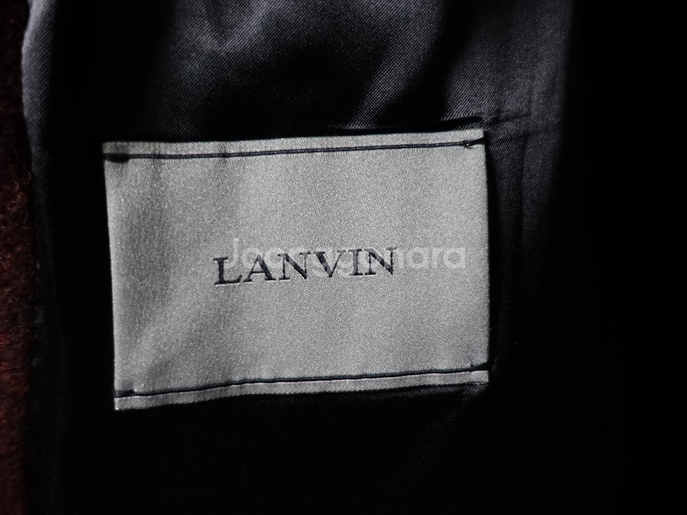 랑방 런웨이 버건디 울 알파카 오버핏 코트--5