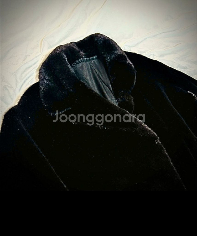 최고급 퀄리티 블랙그라마 롱 밍크코트--3