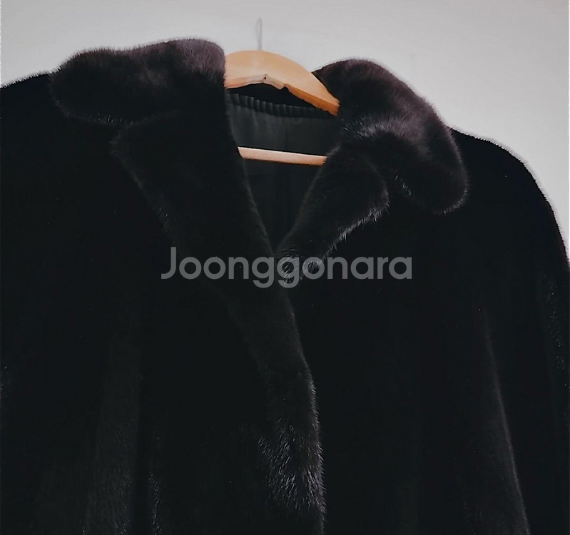 최고급 퀄리티 블랙그라마 롱 밍크코트--6