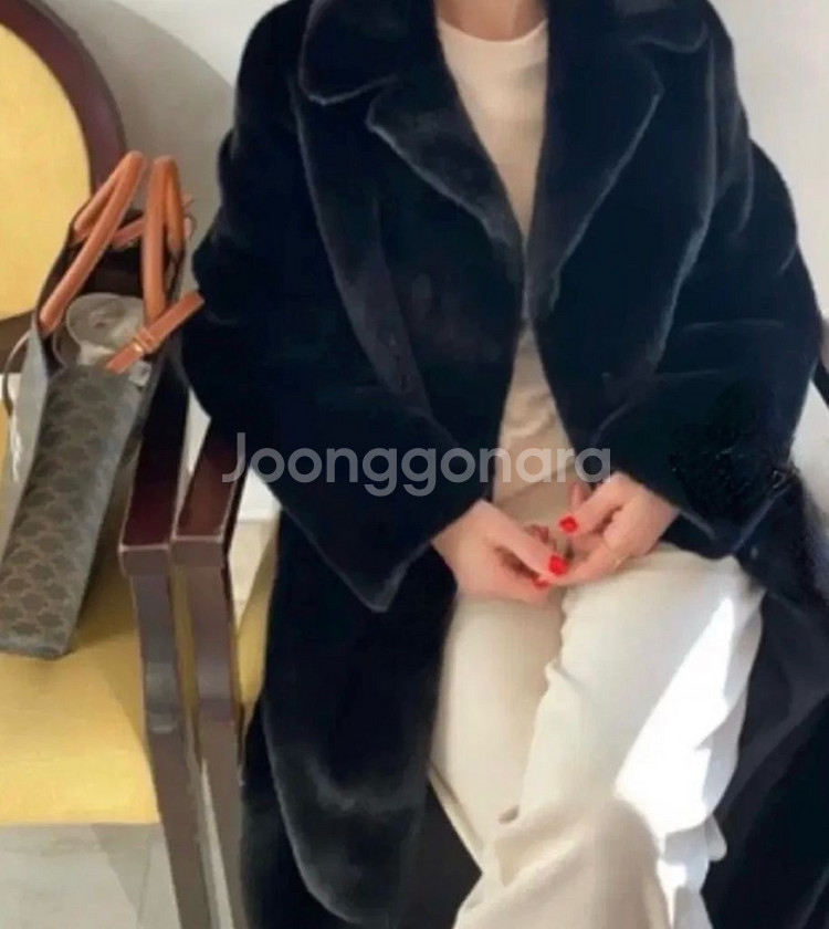 최고급 퀄리티 블랙그라마 롱 밍크코트--14