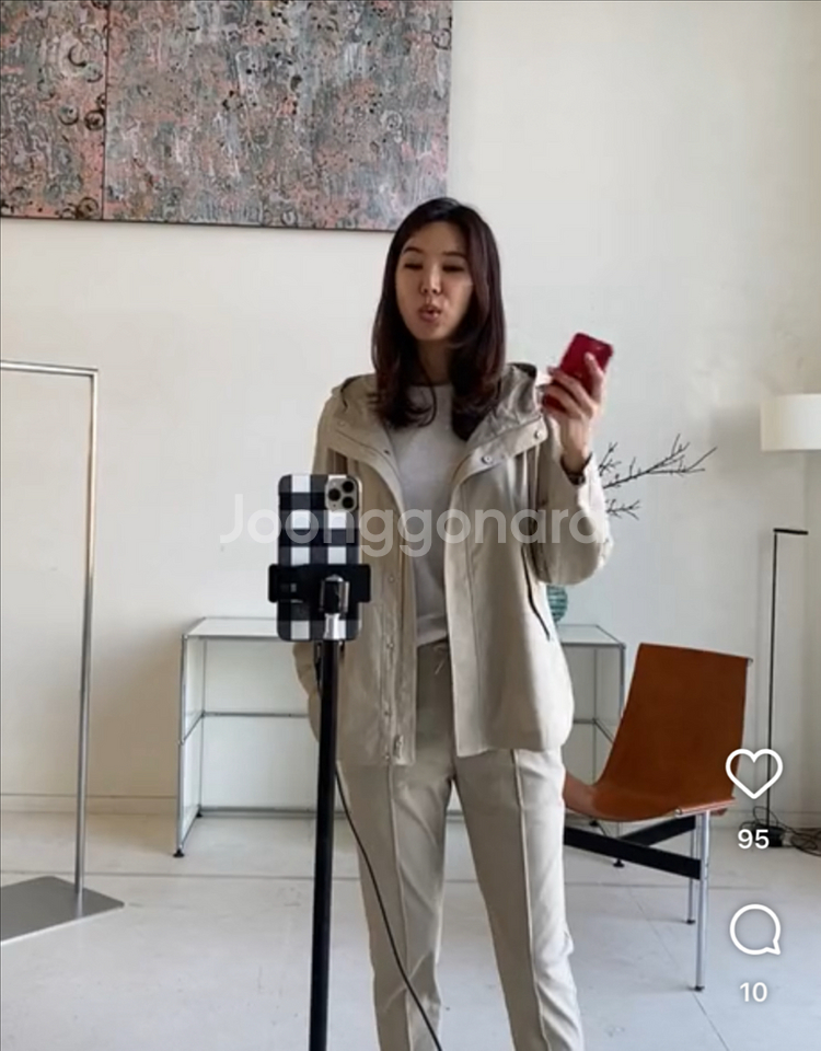 소윰 샴브레이 베이지 자켓 스몰--0