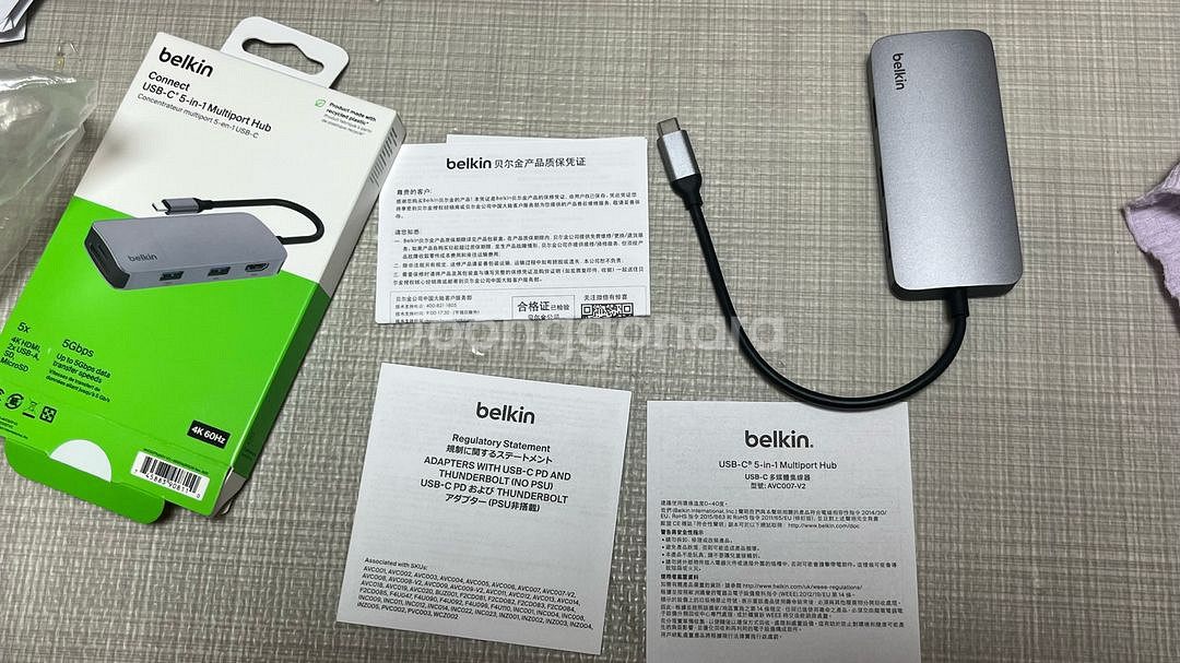 벨킨 C타입 멀티 허브 5in1--3