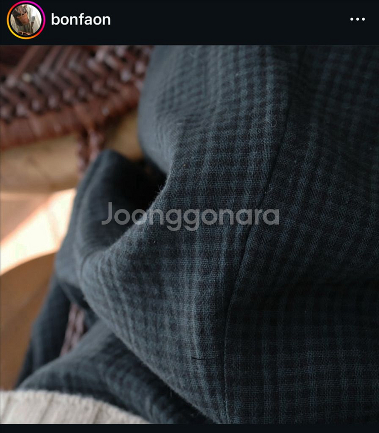 본빠옹 거즈체크플레어스커트--3