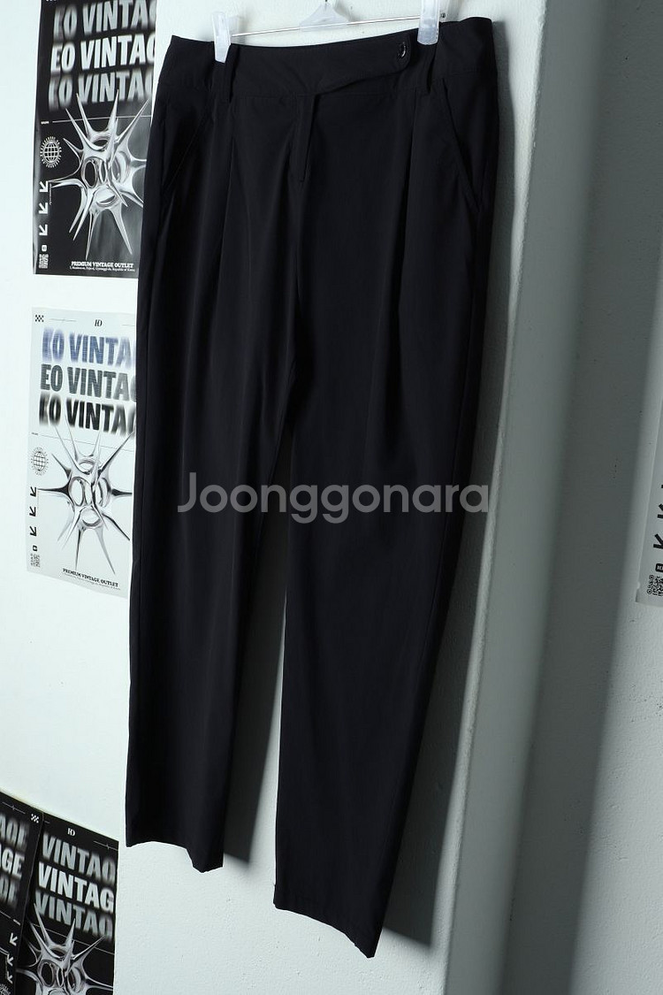 W(L) 까스텔바작 슬랙스 경량 바지 골프 블랙--0