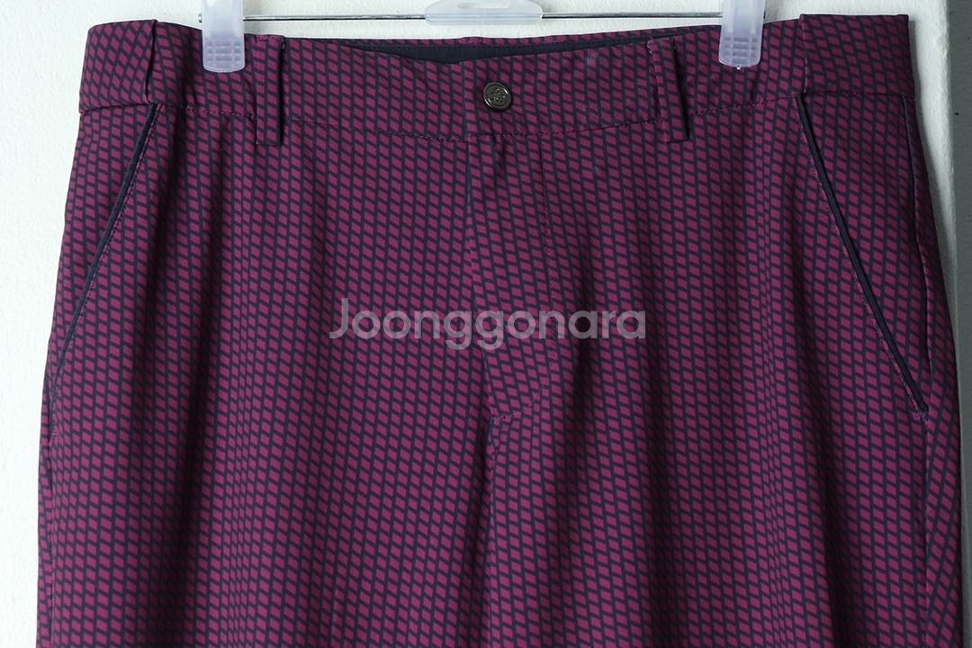 W(L-XL) 먼싱웨어 슬랙스 경량 바지 골프 패턴--2