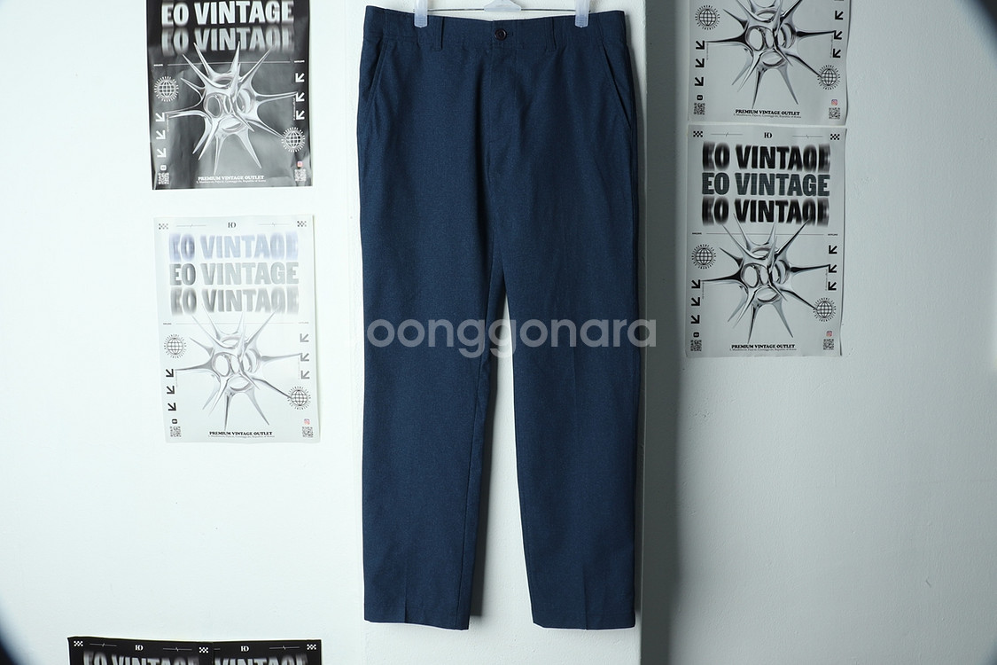 (L-XL) 헤지스 슬랙스 경량 바지 골프 네이비--1