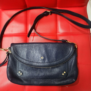 빈폴 크로스백 네이비 가죽-정품