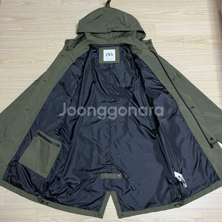 자라 남성 워터프루프 언밸런스 파카--5