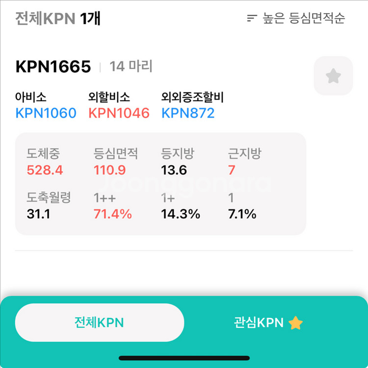 한우 정액 KPN 1665 팝니다--0