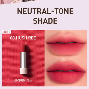 3CE 캐시미어 허그 립스틱 #08 HUSH RED