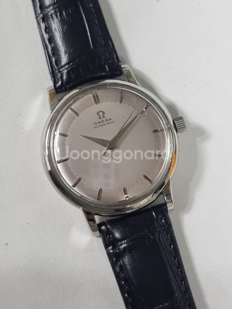 OMEGA 정품 오메가 실버다이얼 원형 자동36mm--0