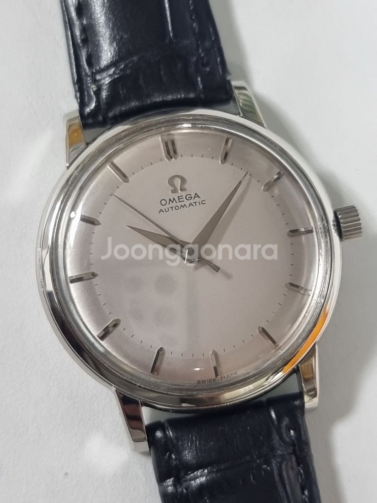 OMEGA 정품 오메가 실버다이얼 원형 자동36mm--2