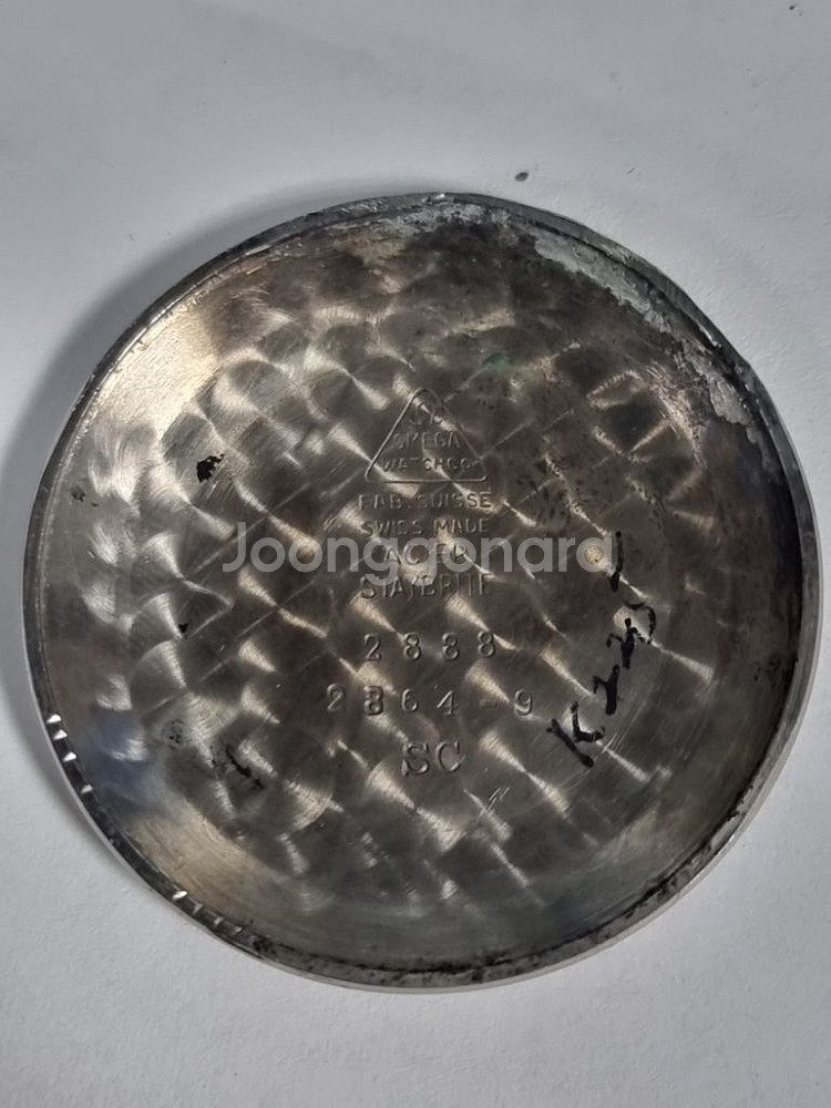 OMEGA 정품 오메가 실버다이얼 원형 자동36mm--5