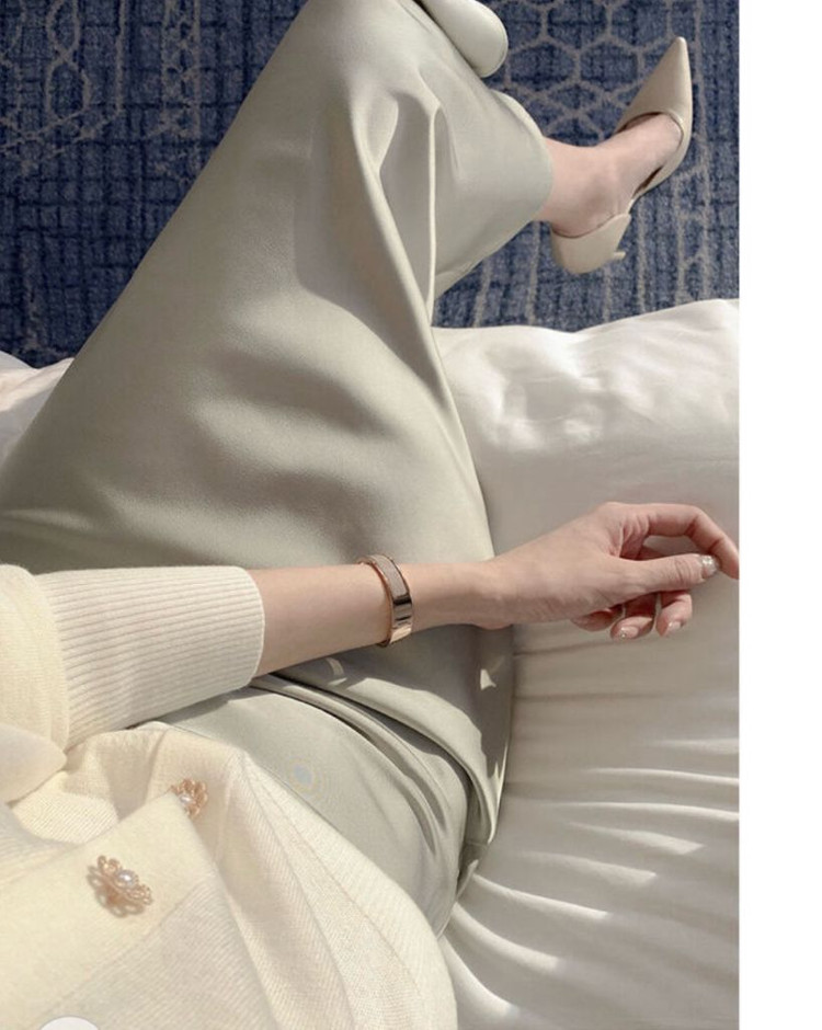 실크 새틴 샤틴 훌 스커트 롱스커트--2