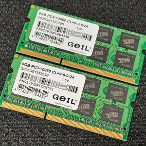노트북용 DDR3-1333 16GB 8GB 2개 반택포