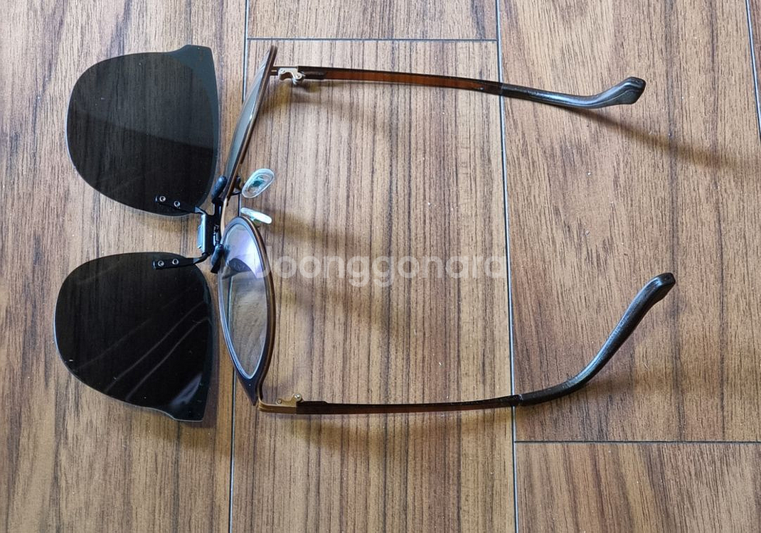 편광 초경량 클립 선글라스 포터블 광변색 미러블루--2