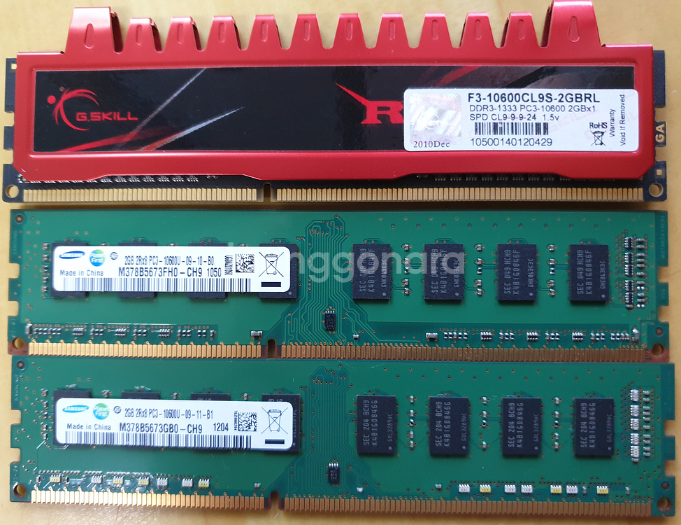 데탑용 메모리 RAM PC3 DDR3 2GBX3--0