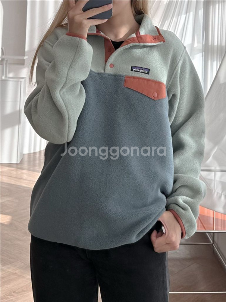 파타고니아 신칠라 라이트웨이트 플리스 슬릿그린 M--2