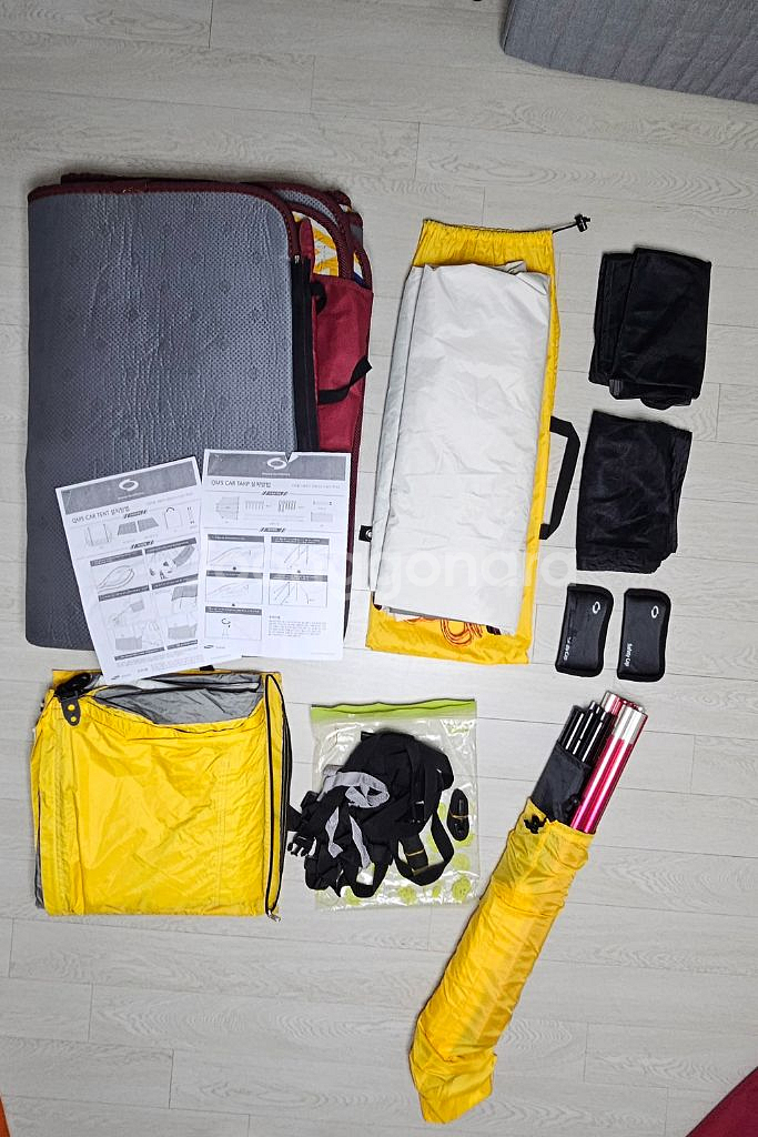 QM5 차박 꼬리텐트 , 타프, 매트 세트--3