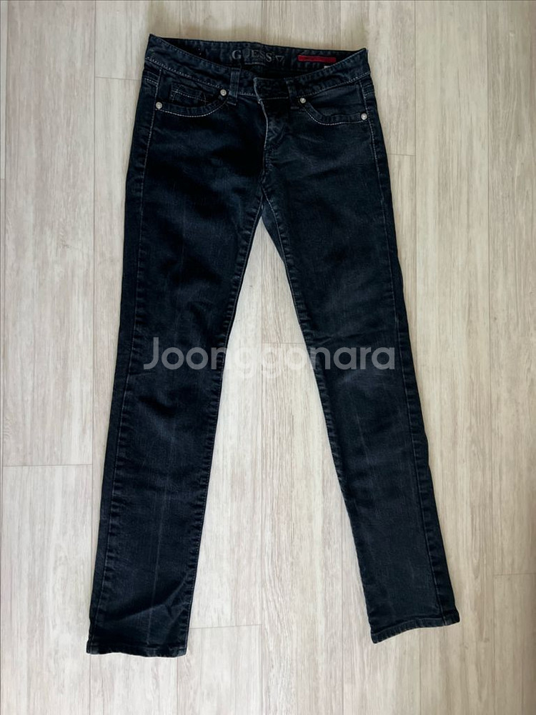 게스 다크 블루블랙진 애쉬 블랙 플래티넘 허리 26 스--0
