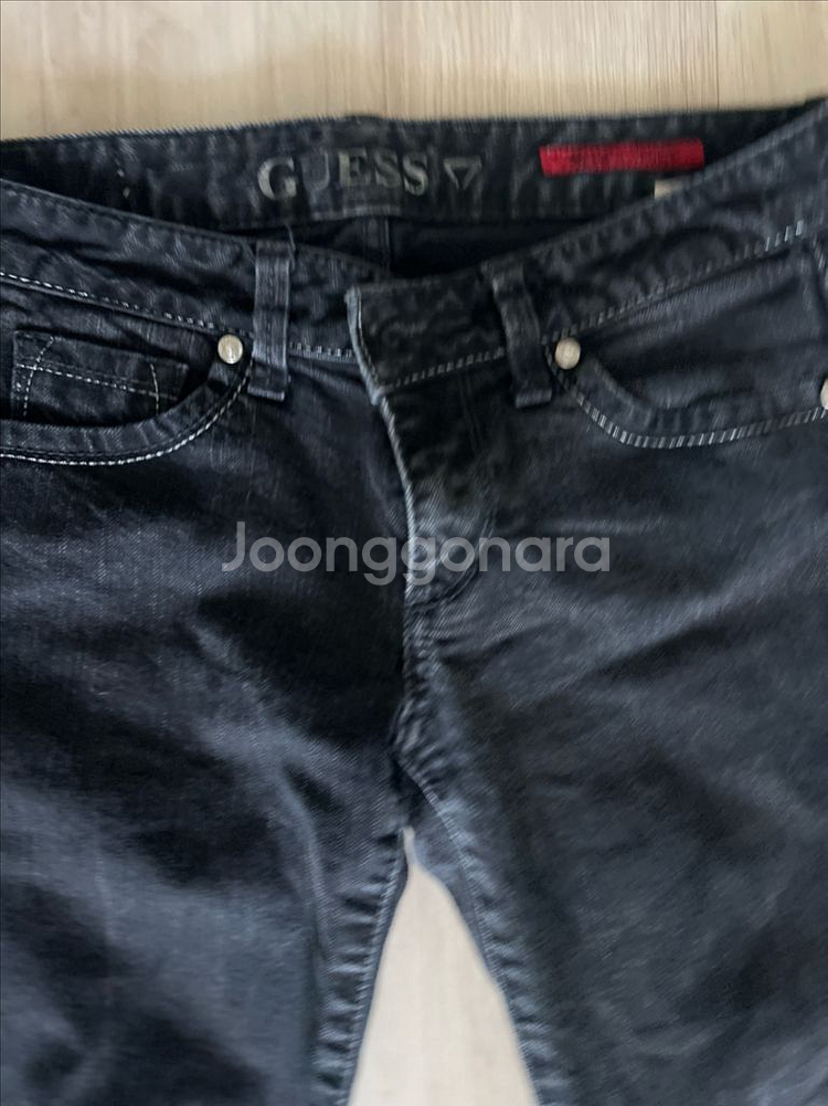 게스 다크 블루블랙진 애쉬 블랙 플래티넘 허리 26 스--1