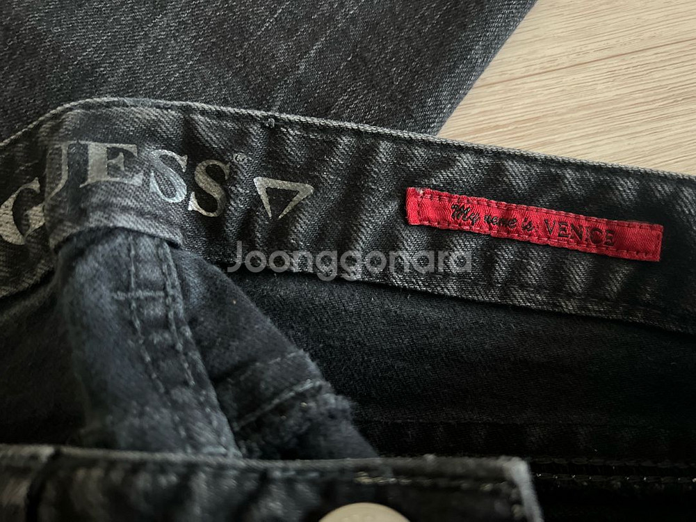 게스 다크 블루블랙진 애쉬 블랙 플래티넘 허리 26 스--4