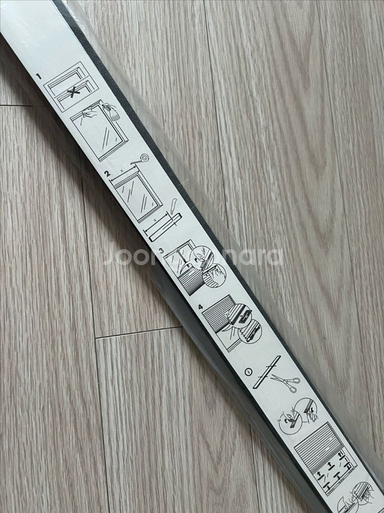 이케아 (미사용) 주름식 암막 다크그레이.--4