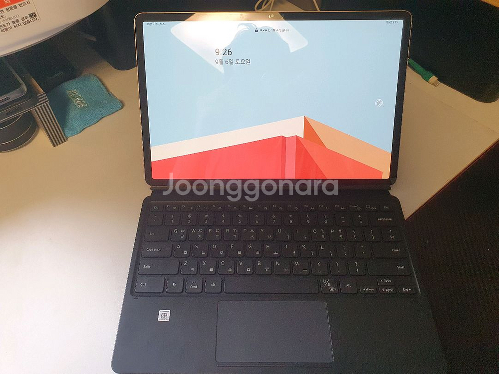 갤럭시탭S7플러스256G,5G, 정품키보드,정품노트뷰--9