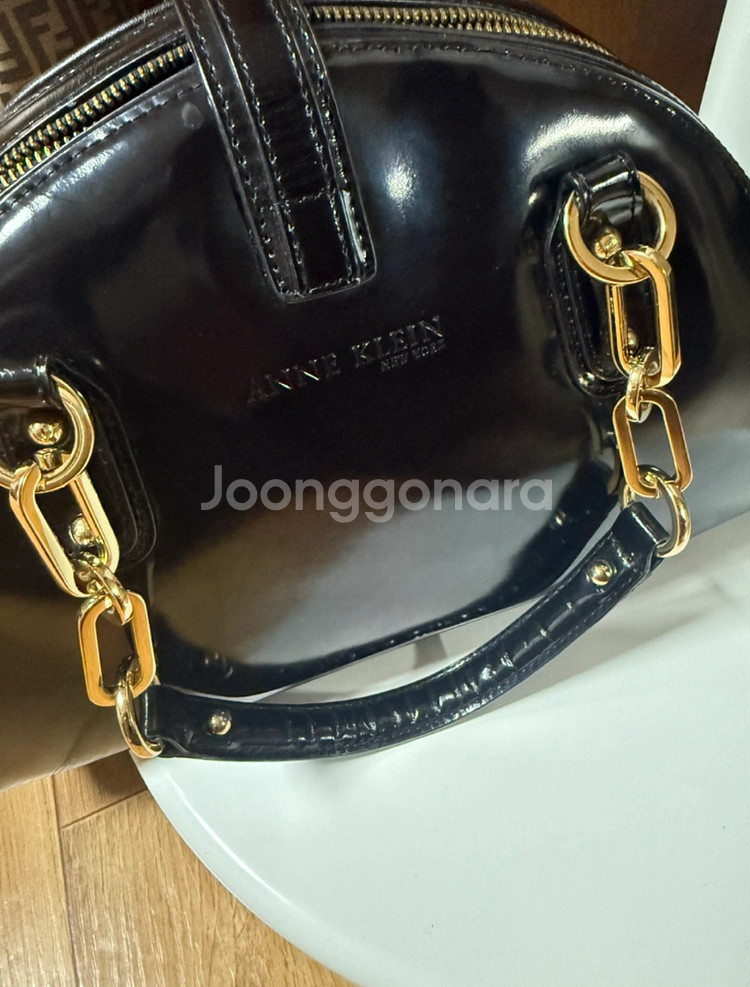 앤클라인 리얼퍼 송치 레오파드 가방--1