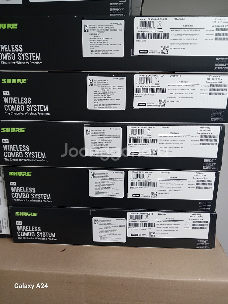 슈어2채널 무선마이크 BLX288/PG58 판매합니다--0