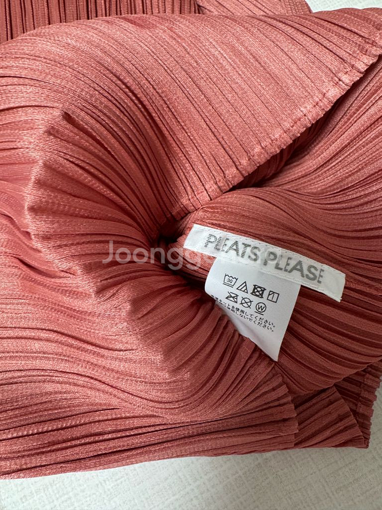 플리츠플리즈 코랄핑크 긴팔탑--4