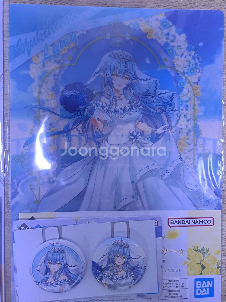 홀로라이브 d상 유키하나 라미 피규어 파일 뱃지 세트--1