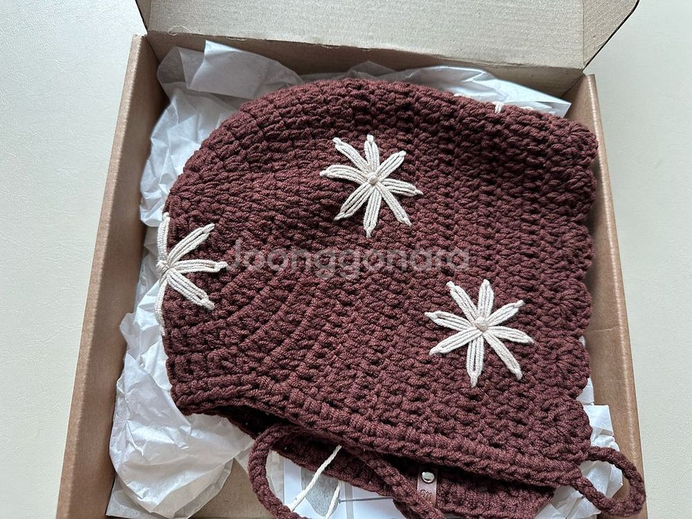 마즈쿠리 자수보넷 브라운 L--0