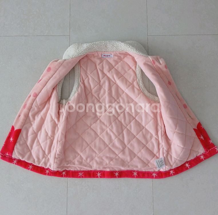 미키하우스 여아 조끼 겨울용--2