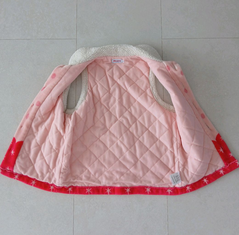 미키하우스 여아 조끼 겨울용--2