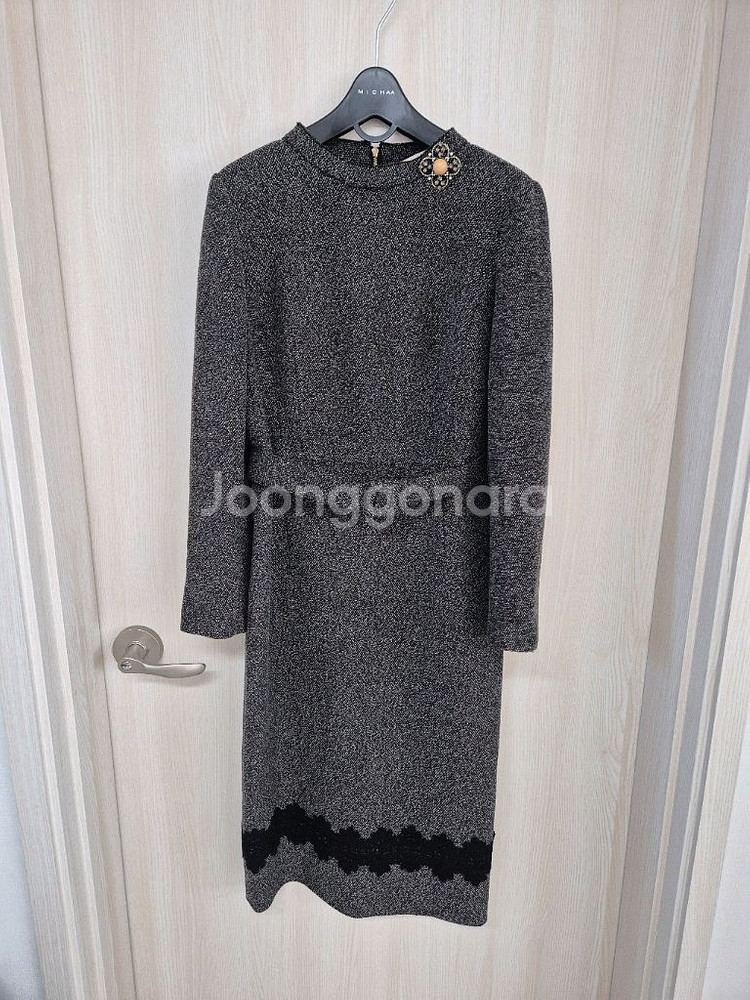 모조에스핀 레이스 트위드원피스--0