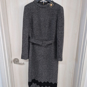 모조에스핀 레이스 트위드원피스