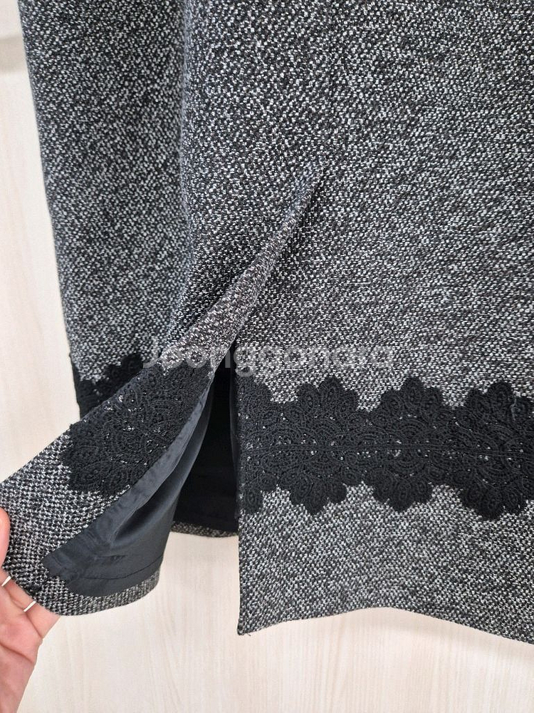 모조에스핀 레이스 트위드원피스--5