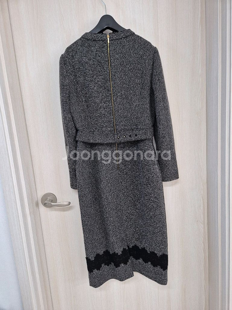 모조에스핀 레이스 트위드원피스--4